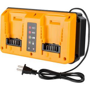 Rapid Charger Station 2 Port for Dewalt 20V Max Battery, Multi Tools Super Fast Charger Station Replacement for Dewalt 20V Chargers, Fast Charging for DCB205, DCB184, DCB240, DCB230 and More
