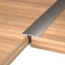 NeatiEase T Molding Transition Strip, Aluminum Laminate Floor Divider, Threshold for Floor Gaps, Tiles, Gray, 4ft x 1.6in (3pcs)