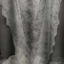 YJ YANJUN Vintage Lace Curtains 84 Inches Long-Victorian Floral Pattern Ivory Sheer Curtain Panels for Living Room Bedroom French Door, Light Filtering Drapes, 2 Panels 52W x 84L Cream