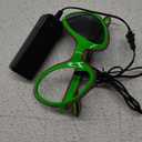 Halloween Alien Eyes Glasses EL Wire Glowing Eyewear LED Light Up Costume Festival Party Sunglasses (Purple)