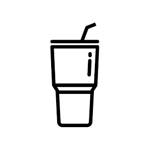 Plastic Sipper & Straw Lemon Edition