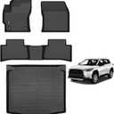 AIPOIL Floor Mats & Cargo Liner Set for 2022-2024 2025 Toyota Corolla Cross FWD (Not for Hybrid) All Weather Protection TPE Anti-Slip Automotive Full Set Accessories - Black