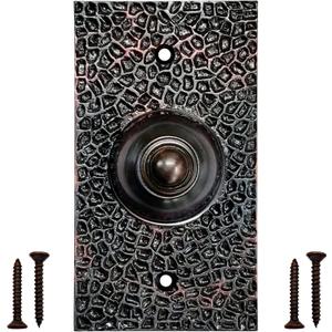 Akatva Door Bell Button  Bell Push Button  Doorbell Chime Wired - Doorbell Button Wired  Door Bell Ringer Button  Doorbell Button Replacement  Wired Doorbell Button - Oil Rubbed Bronze Finish