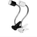 UVA/UVB Reptile Ceramic Heat Lamp - Pet Heating Bulb Holder Clamp - 110V-130V (White)