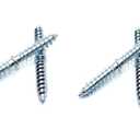 50PCS Galvanized Double Head Pointed Tail Furniture self-Tapping Screw with Two Pointed Teeth Bolts (M7*70-50pcs, Silver)