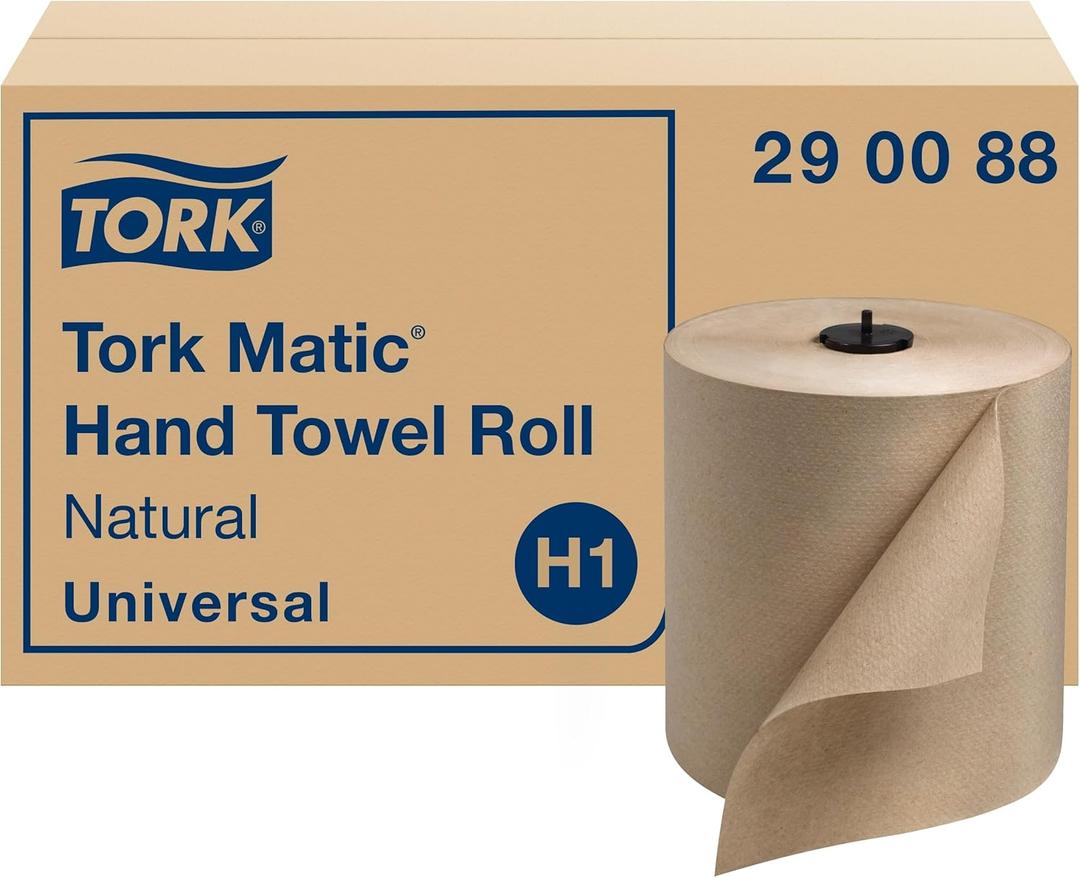 Tork Matic Paper Hand Towel Roll Natural H1, Universal, 100% Recycled Fiber, 6 Rolls x 700 ft, 290088