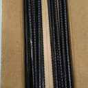 12inch Rebar Stakes, 8 Pack U Hook Ground Anchors, Heavy Duty Rust Proof Coated Steel Ground Stakes Ground Anchors, Garden Stake Metal Stake Tent Stake Trampoline Anchors Trampoline (Black)