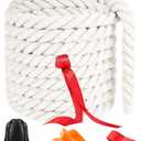 NEBURORA 20FT Tug of War Rope for Adults Outdoor Games Field Day Family Reunion Summer Outside Yard Backyard Lawn Camping Picnic Carnival Party Games Beige