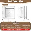 Never Rust Plastic Dog Door with Soft Clear Magnetic Flap and Snap-in Closing Panel, 15x18'' 2-Way Locking Pet Door for Doors and Walls up to 2.17'' Thick, Weatherproof Cat Door, Easy to Install (L)