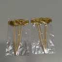 30 pcs cake topper Heart Gold
