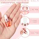 Didaey 100 Pcs Mini Glass Oil Dropper Bottle Bulk, Clear Essential Small Empty Bottles Sample Containers Perfume Liquid Vials with Cap for Traveling (2 ml,Pink Body)