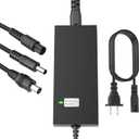 42V 2A Charger 3 Plugs(8mm 3-Prong, 5.5mm DC connectors and 8mm/0.31in one-Prong) Universal for 36V Lithium Battery