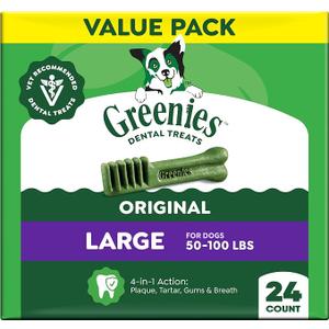 Greenies Dental Care Dog Treats, Large Size, 36 Oz. Variety Pack, 3 Flavors by GREENIES, BBD: 10/2027
