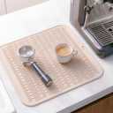 MicoYang Silicone Dish Drying Mat for Multiple Usage,Easy clean,Eco-friendly,Heat-resistant Silicone Mat for Kitchen Counter or Sink,Refrigerator or Drawer Liner Tapioca XL 18 inches x 16 inches