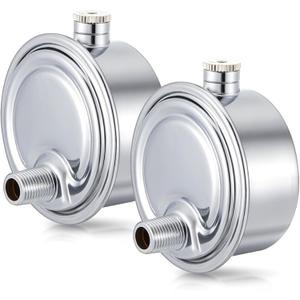 Gisafai 2 Pack Steam Radiator Air Valve #6 1/8" Steam Air Vent Angle Mount Heat Regulator Valve Chrome Plated Copper Vent for Winter Radiator Parts