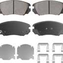 Front Ceramic Brake Pads Set for Chevy Impala 2014-2020, Equinox 10-17, Malibu 13-15, for GMC Terrain 10-17, for Buick Lacrosse 10-16, Cascada, Regal, for Cadillac ELR, 4PCS