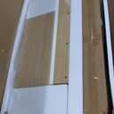 47 inch Round Dining Table for 4, Kitchen Table Dinner Table with 2-Layer Storage Shelf and Wood Slide Door for Home Dining Room Living Room (Natural)