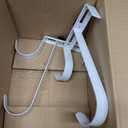2 Pcs Double Pool Fence Hooks for Pool Equipment, Adjustable Pool Pole Hanger Holder, Rustproof Swimming Pools Skimmer Pole Hooks for Hanging Tool, Hose, Leaf Rakes, Nets Pool-Accessories (White)