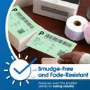 Spartan Industrial - 4" X 6" Green Direct Thermal Fanfold Labels (500 Count, 1 Stack) - Printable Postage Shipping Labels, Package Identification - Compatible with Zebra and Rollo Printers