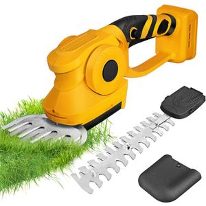 Hedge Trimmer Cordless for Dewalt 20V Battery, 2 in 1 Electric Bush Trimmer - Mini Shrub Trimmer and Grass Shears Cordless for Garden Yard Lawn (Battery NOT Including)