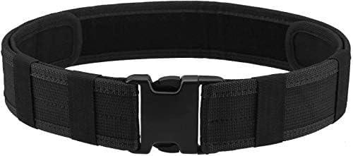 AGPTEK Police Security Tactical Combat Gear Utility Nylon Belt (Black) (Large)