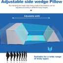 Positioning Wedge Pillow Side Sleeping Belt Connection, Limit Width Adjustable Bed Wedges Body Positioners for Back Pain Relief, Back Positioning Wedge for After Surgery, Anti Snoring, Back Support
