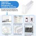 Upgraded DA97-20156A RF28R7201SR RF27T5201SR RF27T5501SR RF28R6201SR Refrigerator Ice Container Compatible with Samsung Ice Tray Replacement DA97-20156B Samsung Ice Bucket RF28HMEDBSR Ice Maker Bin