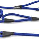 Rope Dog Leash with Two Handles, 6 Foot Heavy Duty Dog Leash with Aviation Aluminum Auto Locking Carabiner, Strong Nylon Pet Lead for Small, Medium, Large Dogs (Blue, 6FT-Two Handle)