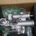 68003582AB Upgraded Aluminium Engine Coolant Thermostat Housing Assembly Compatible with Chrysler 200 Sebring Dodge Avenger Caliber Journey, Jeep Compass Patriot Replaces 6508355AA, 4884571AB, 902-319