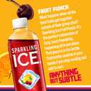 Sparkling Ice, Fruit Punch Sparkling Water, Zero Sugar Flavored Water, with Vitamins and Antioxidants, Low Calorie Beverage, 17 fl oz Bottles (Pack of 12)