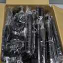 Room Divider No Drilling Curtain Rod Wall Divider for Room Separation, 4-10ft(H) 28-114inch(W) Adjustable, Heavy Duty Partition Space Separator Freestanding Tension Curtain Stand, Black