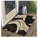 Yafa Home Fashion Modern Contemporary Swirls Design Area Rug, Luxurious, Elegant, and Fashionable Area Rug (Brown/Beige, 4 ft X 5 ft)