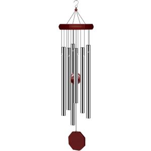 Memorial Wind Chimes Outdoor Large Deep Tone, Sympathy Wind-Chime Personalized with 6 Tuned Tubes, Elegant Chime for Garden Patio Balcony and Home