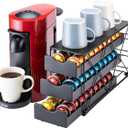 FlagShip for Nespresso Pod Holder Vertuo Pod Drawer Large Mullti Tier Coffee Pod Holder(3 Tier (60Pods Capacity))