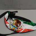 Mexican Flag Fanny Pack Waist Bag Adjustable Belt Bag For Men Women Traveling Hiking Cycling Running