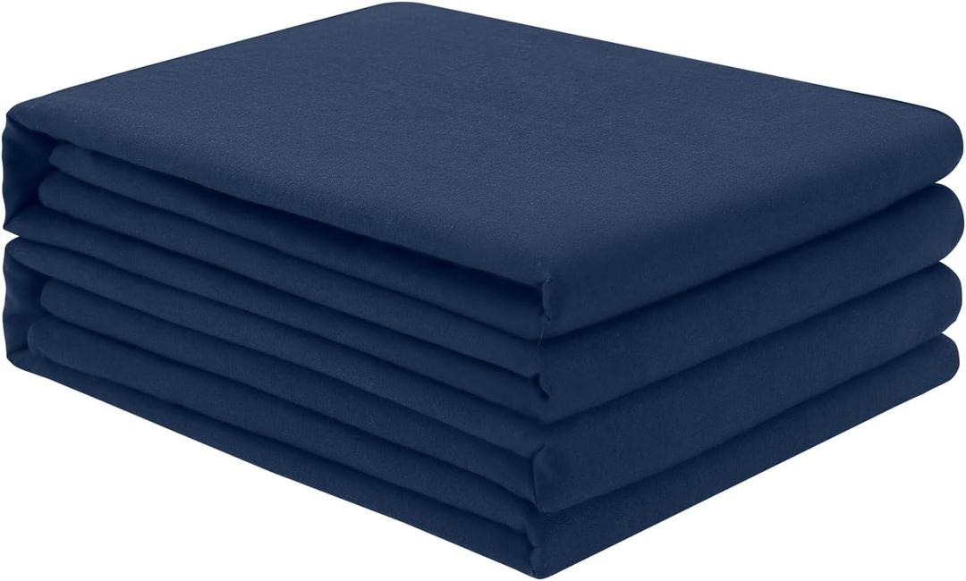 FreshCulture King Flat Sheets Only 2 Pack - Hotel Quality Flat Bed Sheets - Brushed Microfiber - Ultra Soft & Breathable - Wrinkle-Free - Easy Care - Flat Sheets Only King Size (Navy Blue)