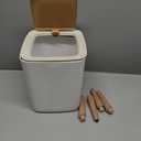 WanWanKa Mini White Plastic Trash Can, 2.6 Gallon Capacity, Slim Design, Anti-Odor, Easy to Clean, Suitable for Any Place
