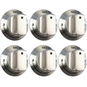 6Pcs 318242275 Burner Control Knob Replacement Part, Compatible with Electrolux Range/Cooktop E30DF74TPSA, E30GF74TPSA etc. Gas Stove Knob Replacement Part 3513943 AP5809411 PS9495232 EAP9495232