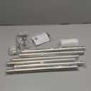 16-86 Inch Curtain rods, 1 Inch Diameter Splicing and Telescoping Structure Window Treatment Rods Set Adjustable Drapery Rods Heavy Duty Pole, Matte Nickel