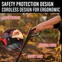 MZK 40V 12-inch Cordless Garden Tiller, 12In Width and 8.6In Depth Garden Rototiller,Battery Powered Garden Cultivator for Lawn/Gardening/Soil Cultivation(2 * 4.0Ah Battery&Charger Included),TC12D02