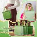 Wesnoy 36 Pcs Wedding Gift Bags Bulk Woven Pastel Gift Bags with Handles Reusable Party Favor Goodie Bulk, Sage Green Rainbow Color Tote Bag for Women Birthday Bridal Shower Decoration
