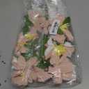EASY JOY Crepe Paper Flowers Banner White Blush Pink Paper Flower Banner Spring Hanging Paper Flower Garland Paper Leaves Banner for Spring Birthday Wedding Home Decorations