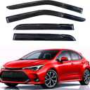 KPY Rain Guards Fit for 2020-2026 Toyota Corolla Hatchback, Out-Channel Window Visors Vent Wind Deflectors 4PC, Car Accessories for 20-26 Corolla Hatchback (Excludes Sedan)