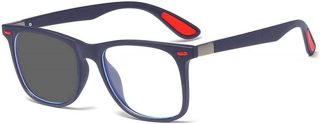 2020 New Transition Sunglasses Photochromic Reading Glasses for Men Square Presbyopia Eyewear +1.0 To +4.0 (Blue)