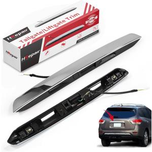 Chrome Tailgate Handle Garnish Finisher Molding,fits for 2013-2019 Nissan Pathfinder Liftgate Handle,Liftgate Trunk Opener,Liftgate Trim 90810-9PG0A (Without manual switch (Basics))