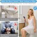 Handheld Toilet Bidet Sprayer, Water Pressure Adjustable Sprayer with Hose and 7/8 "T-Valve, Jet Spray and Soft Spray, for Toilet, Bidet, Shower etc., Stainless Steel, Black