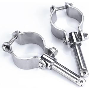 smartmarine 2X 316 Stainless Steel Clamp on Oarlocks or Rowlocks,Boat Oarlock Socket Marine Yacht