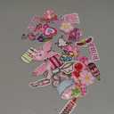 Pink Style Iron on Patches, Embroidered Vintage Girl Patches, Cute Applique Patches for Clothing, Jackets, Hats, Backpacks, Jeans (Pack of 32)