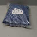 decorUhome Spring Corduroy Navy Blue Throw Pillow Covers 18x18 Set of 2 Decorative Soft Boho Farmhouse Couch Pillow Covers for Living Room Bed Sofa Broadside Striped Pillow Cases