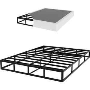 YORMDMO Queen Size Box Spring, 9 Inch Height-Profile Box Springs with Washable Cover, Heavy Duty Metal Mattress Foundations Easy Assembly Noise-Free